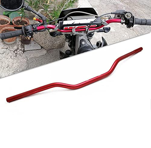 Motorrad Lenker 22mm,Lenker 7/8 Universal für SX EXC CRF YZF KXF KLX RMZ DRZ Pit Bike Dirt Bike ATV Quad Motocross-Rot