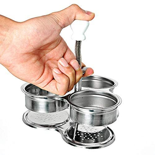 OFKPO Cocedor de Huevos de Acero Inoxidable, Capacidad para 3 Huevos