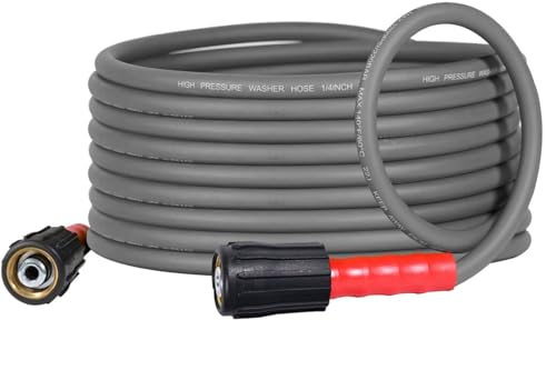 YAMATIC Super Flexible Pressure Washer Hose 7.6M/25FT x 1/4, M22 Kink Resistant Power Washer Hose Replacement for Flexzilla Uberflex Ryobi Troy Bilt Honda,Leak-Free M22 Fittings(3200 PSI/220 Bar)