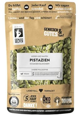 Bremer Gewürzhandel Pistazien, geschält, ganze Pistazienkerne, leuchtend grün, 50g