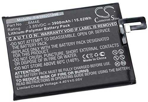 vhbw Akku kompatibel mit Xiaomi Pocophone F1, F1 Armoured Edit Global Dual SIM TD-LTE Handy Smartphone Telefon (3900 mAh, 3,85 V, Li-Polymer)