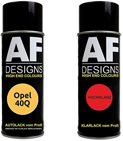Alex Flittner Designs, set di vernice spray per auto per Opel 40Q Sunny Melon, vernice base trasparente bicomponente, 400 ml