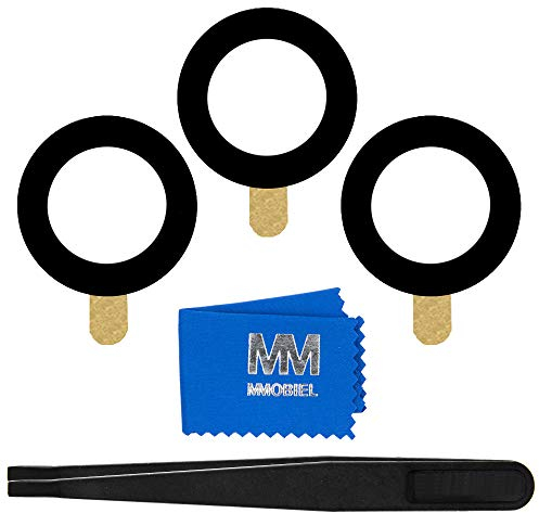 MMOBIEL Lente Vetro Fotocamera Postiore di Ricambio Compatible con Samsung Galaxy S21+ / S21 5G / S21 - con Adesivo Incl. pinzette e stoffa - Nero
