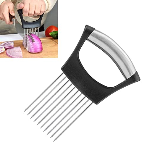 Forchetta per Cipolle, Affetta Cipolle, Coltello per Cipolle, Adatto per Tagliare Carne, Verdura, Frutta, Ecc., Utensili da Cucina in Acciaio Inox