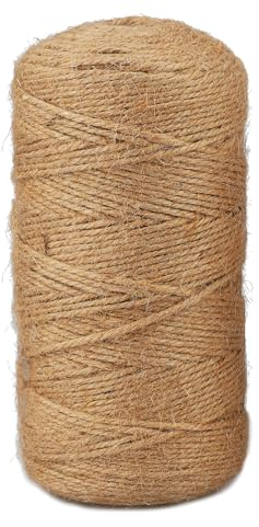 300m×2mm Cuerda de Yute, Cuerda, Cuerda Fina, Fabricada con Fibras Naturales, su Propiedad Resistente al desgarro la Hace, Ideal para la decoración de Jardines y envases Decorativos