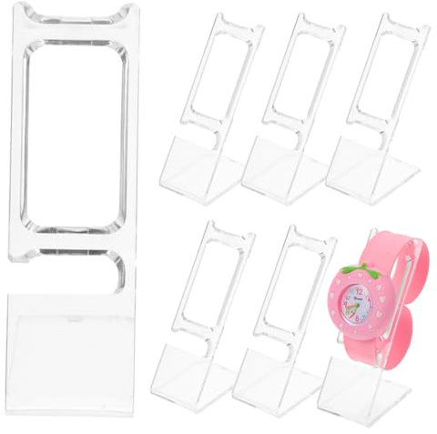 AOKWAWALIY 10 pz espositore trasparente per orologi in plastica rack per orologi da uomo supporto in plastica trasparente braccialetto espositore gioielli braccialetti stand orologio stand uomo