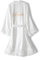 Trek Forte Damen Satin Morgenmantel Braut Bademantel Hochzeit mit Spitze Stickerei Kurz Sexy Nachtwäsche für Hochzeit Party