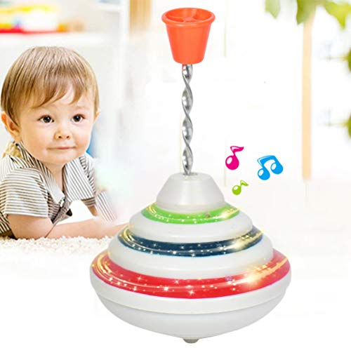 KENANLAN Kreisel, Musik Kreisel, Gyro Toy mit LED, Glänzende Spielzeug Brummkreisel, Schwungkreisel Top Hand Spielzeugkreisel für Kinder (1)