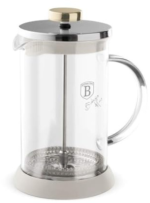 Berlinger Haus French Press Kaffeebereiter | 800 ml Borosilikatglas mit Edelstahlfilter | Robustes Design in Sahara | Hitzebeständig & leicht zu reinigen | Sahara Collection