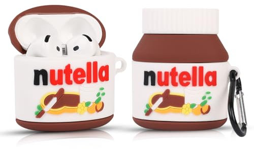 LEWOTE Kompatibel mit Apple Airpods 4 Case schützende lustige Nette Slim Candy Cartoon Cover Abdeckung mit Schlüsselbund (Chocolate Sauce)