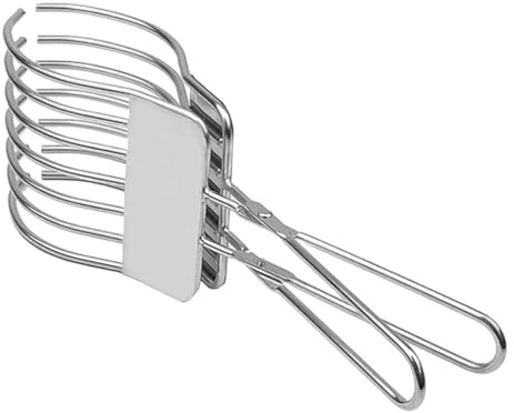 Affettatrice manuale per carne – Pinza per arrosti in acciaio, supporto per cipolle per tagliare | Morsetto per pane manuale, pinza per arrosti, tagliapane multifunzionale, affettatrice per