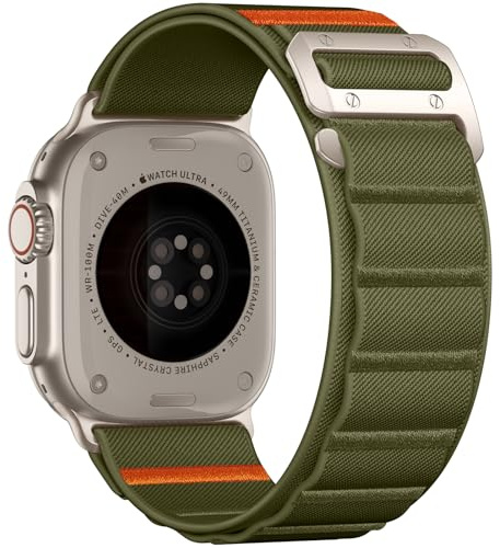 Bandletic Sportarmband för Apple Watch Ultra/Ultra 2 (49 mm), Robust loop-armband, mjukt elastiskt med G-krok, 46 mm (Series 10), 45 mm (Series 9/8/7), 44 mm (SE2/SE/6/5/4), 42 mm (3/2/1)