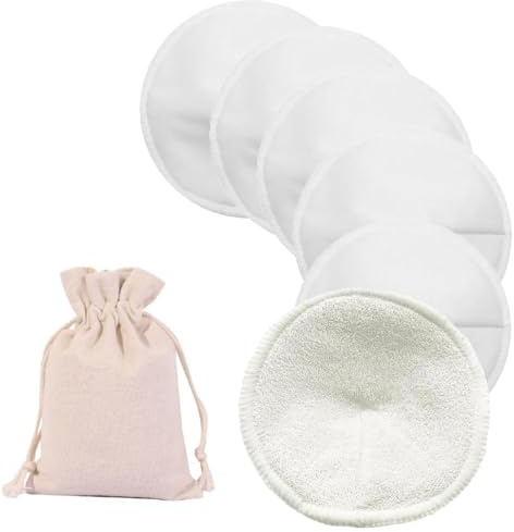 Waschbare Stilleinlagen aus Seide & Bio-Baumwolle-6 Wiederverwendbare, Saugstarke & Hypoallergene Brustpads – Ultra Weich, Atmungsaktiv & Umweltfreundlich mit Speicher-Beutel