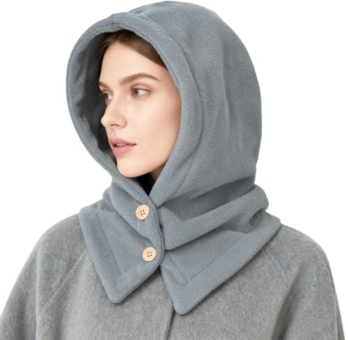 TAGVO Térmicos Pasamontañas Balaclava Unisex,Prueba de Viento Bufanda con Capucha Suave 2 en 1 Calentador de Cuello con Capucha,Clima Frío Gorro Cálido de Invierno Mujeres Hombres Deportivas Compras