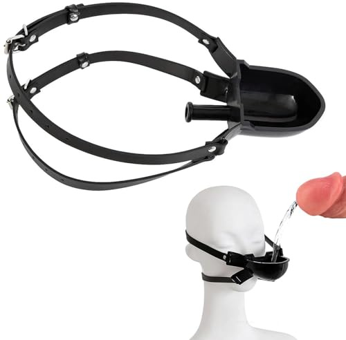 QBKPWRFFF Bâillon buccal réglable SM, entonnoir urinoir en cuir, dilatateur buccal, jouets sexuels for couples, accessoires SM, jeux de rôle gay, jouets sexuels for hommes, femmes et couples