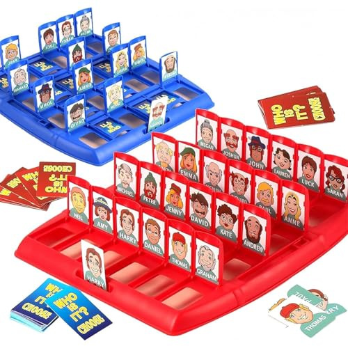 Guess Who Game, Classic Family Guessing Board Game with 24 Characters, Fun 2 Player Game for Kids and Adults, Educational Table Games for Family Night, Boys and Girls Ages 3+