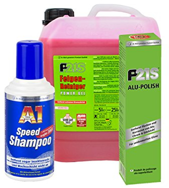 DR. WACK_bundle AUTOSHAMPOO + FELGENPOLITUR SEIDENMATTER Glanz + FELGENREINIGER Gel PFLEGESET