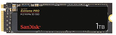 SanDisk Extreme PRO 1 TB M.2 NVMe 3D SSD, Black