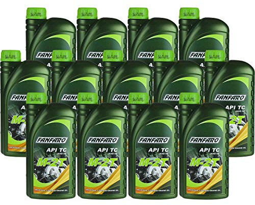 13x1 Liter FANFARO M-2T Universal 2-Takt API TC Motorrädöl Zweitakt Motoröl Öl