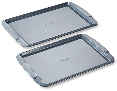 Tower Cerasure T843071 2 Piece Baking Tray Set with Carbon Steel Construction, Graphite