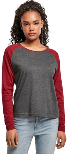 Urban Classics Damen Ladies Contrast Raglan Longsleeve