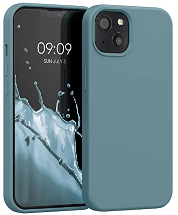 kwmobile Handyhülle für iPhone 13 Hülle, für iPhone 13 Case - Hülle Silikon - kabelloses Laden - Arctic Night
