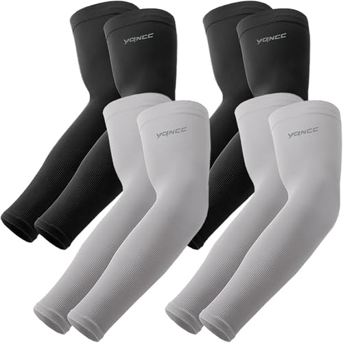 YQXCC 4 Pares Mangas del Brazo Protección UV - Cubierta de Tatuaje Mangas de Enfriamiento para Hombre Mujer Deportes Ciclismo Golf