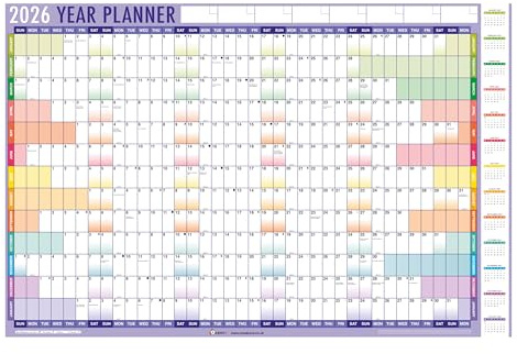 1ABOVE 2026 A1 väggplanerare – stor 85 cm x 58 cm laminerad årskalender med klistermärken och pennor för torrtorkning | återanvändbart årligt väggdiagram för hem, kontor eller skola