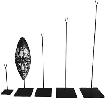 Socle pour masque africain en bois, présentoir tout métal, 5 hauteurs au choix 20, 32, 42, 52, 62 cm. Convient à tous types de masques (hauteur 62 cm)