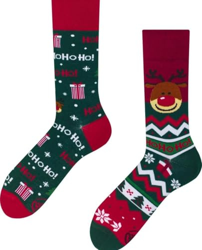 Many Mornings X-MAS Chaussettes de Noël amusantes et colorées pour homme et femme, 39-42
