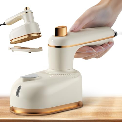 Steamer Dampfbügeleisen, Reise Dampfglätter, Steamer Dampfglätter mit 50 ml Wassertank, Faltbares Reisebügeleisen Mini, 10 Sekunden Schnelles Aufheizen, Handdampfbügler Dampfbürste für Zuhause Reise