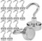15 PCS 20mm Magnetic Hooks Load Capacity 14KG/30.9LBS, Neodymium Strong Magnet Hook, Silver Magnetic Hooks for Fridge
