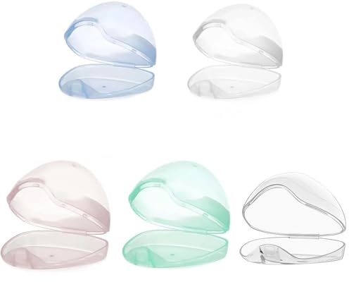 5Pcs Baby Dummy Case, Transparent Pacifier Case Safe BPA-Free Soother Pod Storage Box Nipple Shield Case for Kids, Baby, Travel, Home