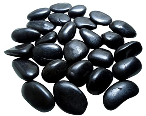 ibasenice Piedras Decorativas Naturales Negras para Jardín y Acuario 2-4 Cm, Guijarros Reutilizables para Paisajismo y Decoración de Macetas, Piedras Compactas para Exteriores y Acuarios