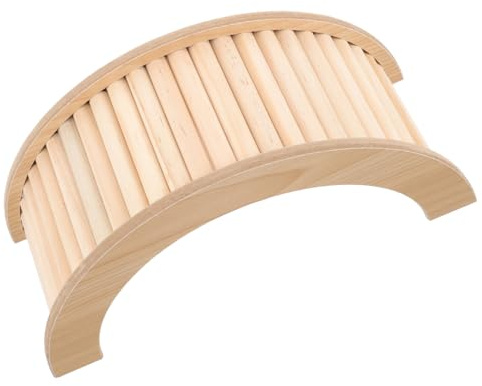 Toyvian Puente de Escalada y Juguete de Madera Natural para Hámster y Conejillos de Indias, Tamaño Mediano, Plataforma Segura y Resistente para Jaulas, Adecuado para Mascotas Pequeñas