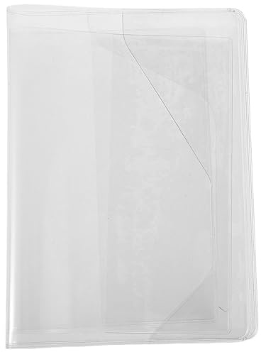 iplusmile Funda Protectora Transparente para Cuaderno A5 Juego 2 Piezas Cubierta PVC y Protector de Hojas Interiores para Estudiantes Libreta Ajustable y Lavable