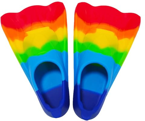 Pinne da nuoto per bambini – Design in silicone, comode pinne da snorkeling per bambini, attrezzature da allenamento professionali leggere | per il nuoto con tracolla regolabile