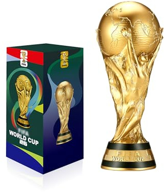 Trivolusia World Cup Trophy Replica for 2026 - PVC Souvenir & Decoration, Mini Football Champion Cup Gift (8.3 Inches)