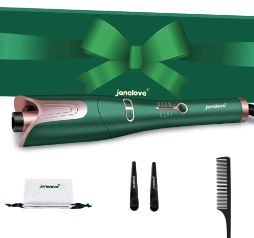 janelove Arricciacapelli Automatico, Ferro Arricciacapelli Professionale Intelligente in Ceramica, 4 Temperatura Professionale Ferro Capelli per Lunghi o Corti Asciutti