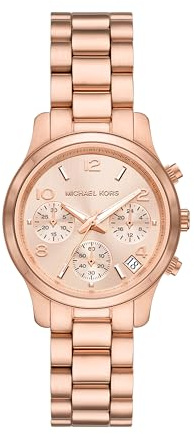 Michael Kors Runway Chronograph Rose Gold-Tone Stainless Steel Women's Watch (Model: MK7327)