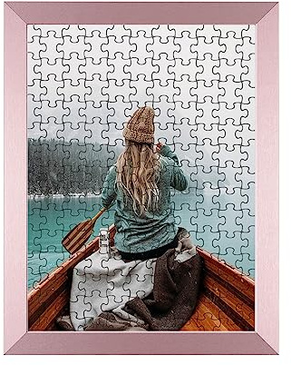 Rahmendesign24 - Cornice puzzle Milano per puzzle circa 500-1000 pezzi, 48 x 68 cm, 68 x 48 cm, oro rosa con vetro acrilico