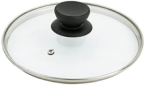 Pannlock Kastrulllock härdat glas, stekpanna Ångkoktäcke Hushållstransparent pannlock Universallock (klar 26cm)
