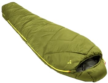 VAUDE Mumienschlafsack Sioux 800 II Grün, atmungsaktiver 3-Jahreszeiten Schlafsack 2°C – 8°C, kompakter Kunstfaserschlafsack 220x80 cm Reisverschluss Links für Indoor & Outdoor-Camping