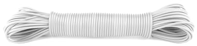 IDEA HOME Filo per Bucato da 20 metri - Resistente agli Strappi, per la Casa, il Giardino – Cavo Stendibiancheria per la Biancheria in Anima in Poliestere e Rivestimento in Plastica, Bianco