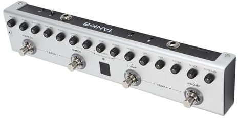 Gitarren-Multieffektprozessor, Stereo-Bassgitarren-Multieffektpedal, E-Gitarrenpedal mit 36 ​​bearbeitbaren Presets, Verstärkermodellierung, IR-Schränke, SPACE, MOD, COMP