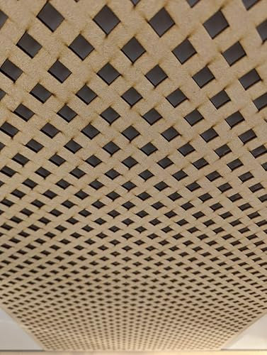 Diamond  Radiator Cabinet Wall Decorative Screening-Grille- Perforated 3mm Thick MDF Nevada Panel (Size 1200mm x 620mm) D7 Pattern. Made in The UK.