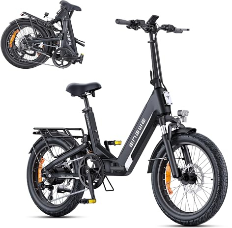 ENGWE Velo Electrique avec APP, Vélo électrique Batterie 48V 13,5 Ah jusqu'à 135 km, Capteur de Couple et Freins Hydrauliques, Pneus 20 * 3.0, 2 Heures de Charge (Noir)