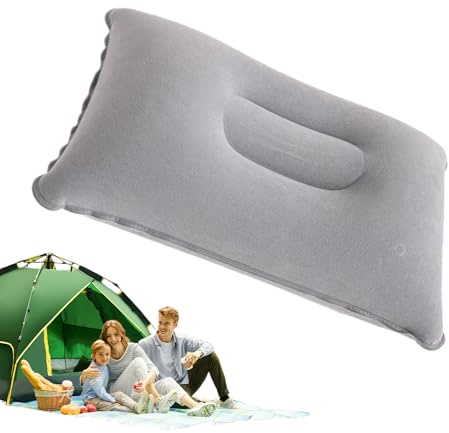 syayw Inflatable Pillows - Outdoor Camping Pillow | Comfortable Ergonomic Air Pillow for Neck Support | Portable Soft Cushion Rest Companion for Seat, Bed, Car, Airplane, Travel