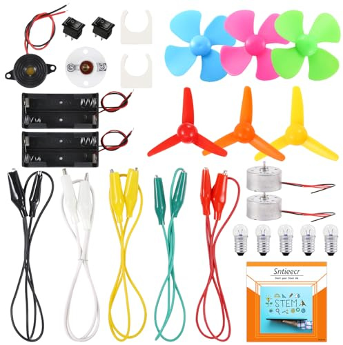 Sntieecr Electric Circuit Kit for Kids Ages 8-12, Electrical Circuits Science Project, Educational STEM Kits, Montessori Learning Kits Set for Kids, DIY STEM Engineering Project