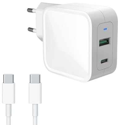 Dual Port 65W USB C-laddare för Acer CHROMEBOOK SPIN 513 CP513-1H, CP513-1H-S00T, CP513-1H-S01R, CP513-1H-S034, CP513-1H-S0H0, CP513-1H-S0XG, CP513-1H-1H-S122 Laptop PD GaN Fast TYPE C Power Adapter